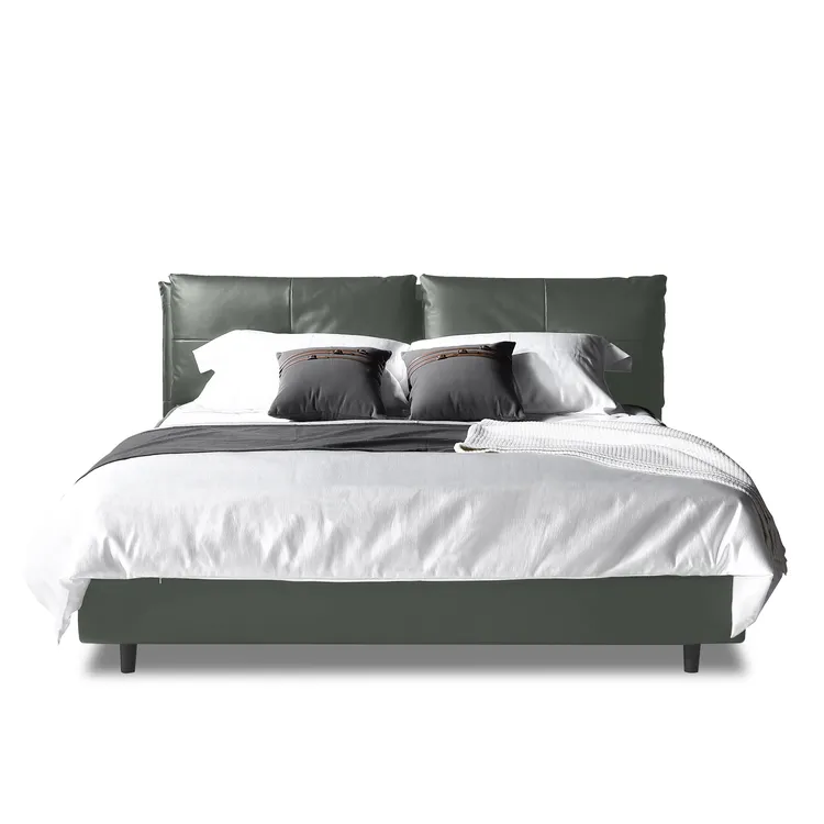 普托米亚 真皮床架现代简约 主卧双人皮床 圣彼得