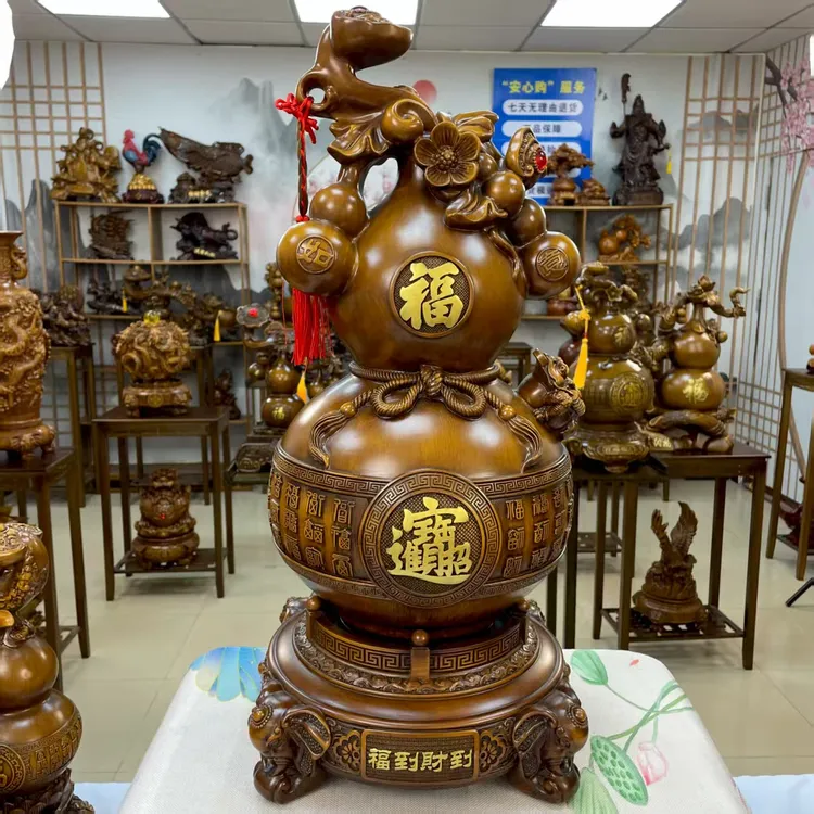 大号葫芦长22高50摆件玄关客厅家居高端电视柜送人乔迁新居送礼物