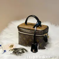 大吉中古/LV老花拼色化妆盒斜挎包