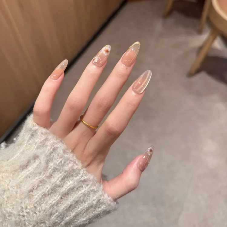 【向阳花】纯手工高级感显白猫眼穿戴甲百搭美甲贴片指甲贴美甲