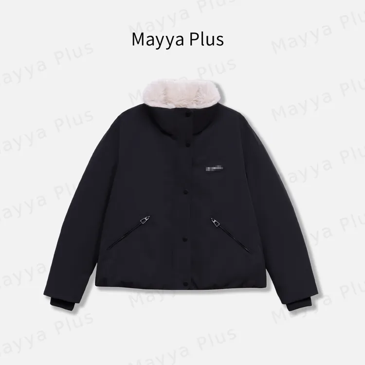 【时髦鹅绒】Mayya Plus麦芽定制冬季新款落肩短羽绒服外套32547962
