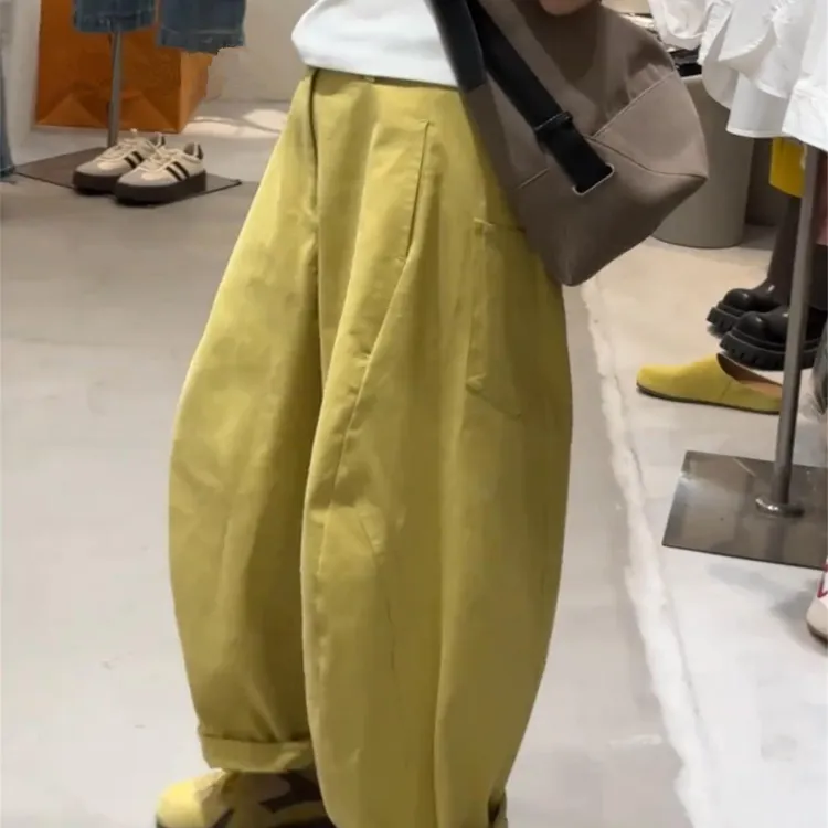 甜椒裤阔腿休闲裤女夏季2025年新款薄款宽松显瘦百搭小个子九分裤