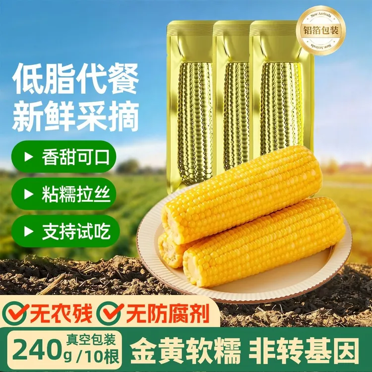 【东北黄糯玉米】大果10根新品种267软糯香甜新玉米代餐早餐粗粮