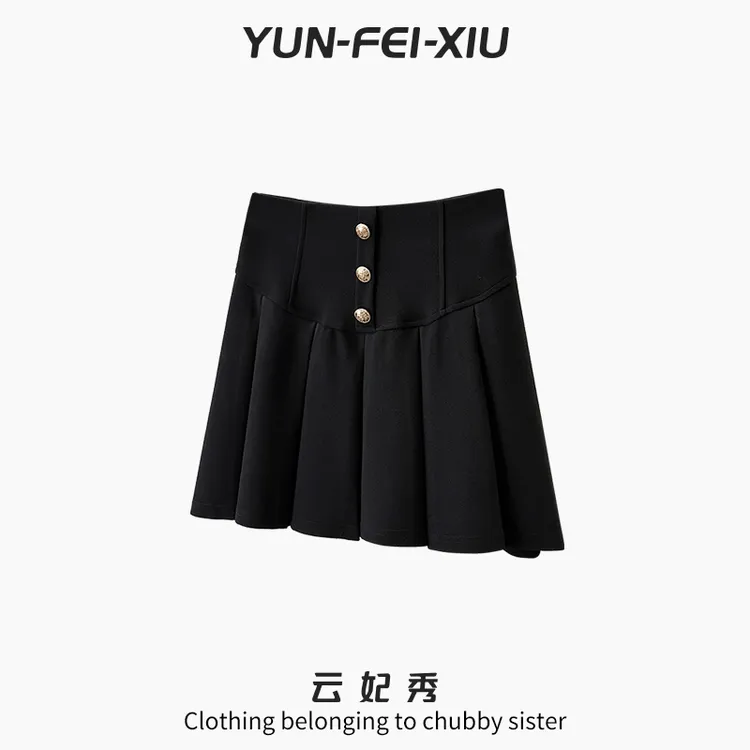 云妃秀大码女装半身裙休闲气质百搭学院风日常时尚显瘦秋季23135