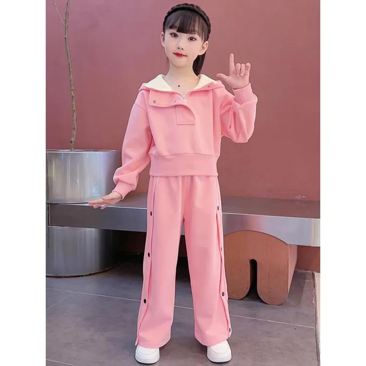 女童装时髦套装运动两件套春秋2025新款儿童秋季洋气衣服大童秋装