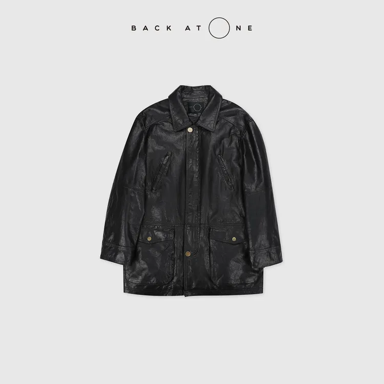 BACKATONE“皮迹档案”时尚百搭无涂植鞣羽绒皮外套  BFF-1FC266E-C