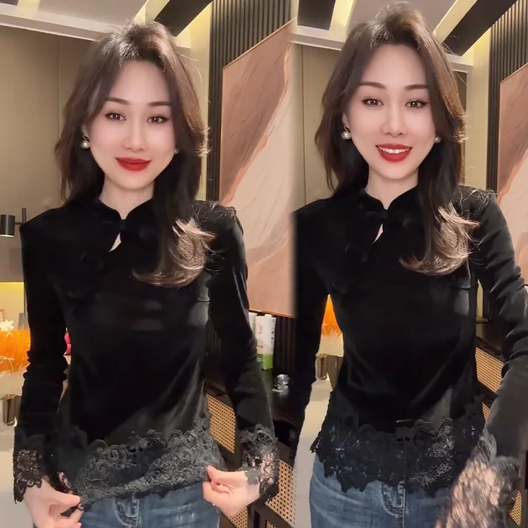 2025秋冬新款时尚显瘦气质网红高档洋气女高级百搭宽松大码 T桖衫