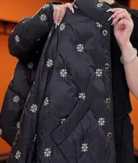紫烟2025新款保暖羽绒服气质加厚保暖90鸭绒羽绒服外套D045肖峰