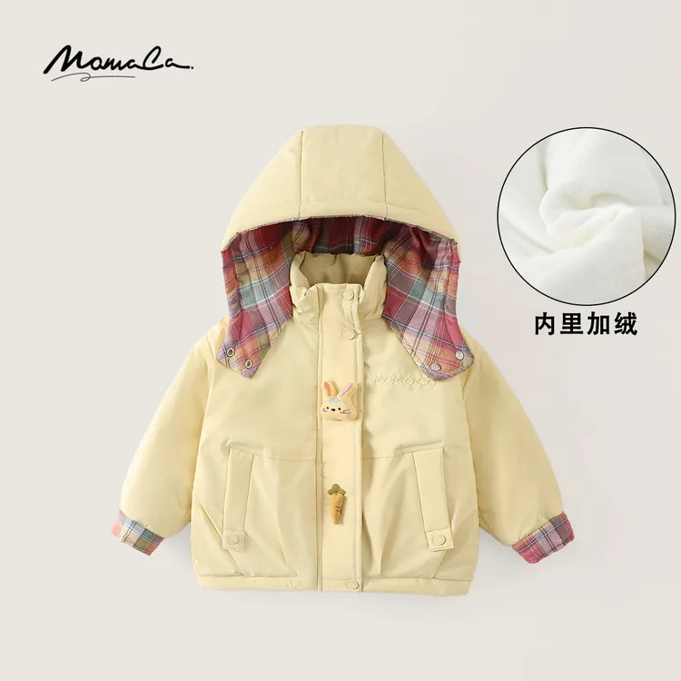 MOMOCO冬季新款25年潮流女童百搭洋气加厚款棉服77830138044