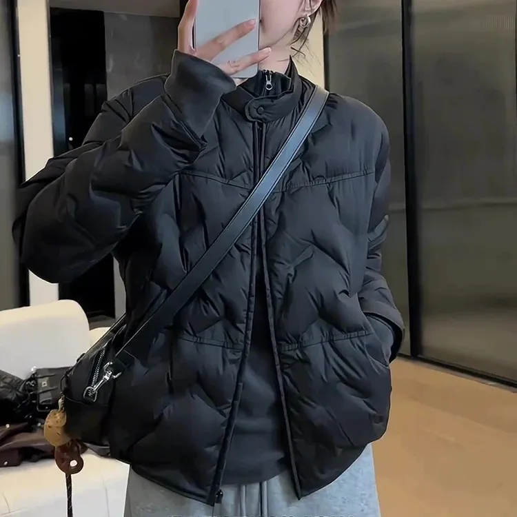 大码2025秋冬新款爆款女装胖MM轻薄保暖棉服宽松百搭休闲外套上衣