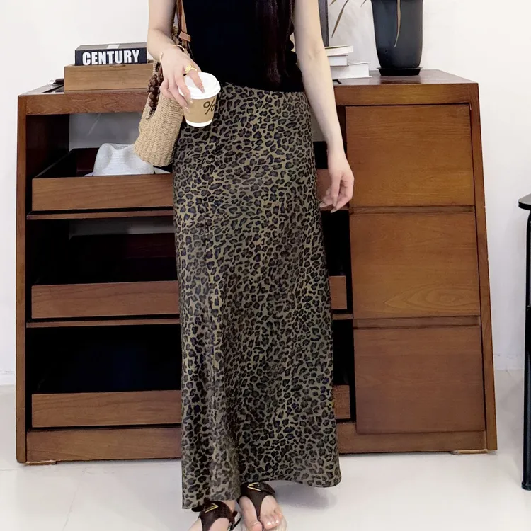 euri100桑蚕丝丨45°斜裁丨19姆米砂洗真丝素绉缎A字半身裙-MY5884