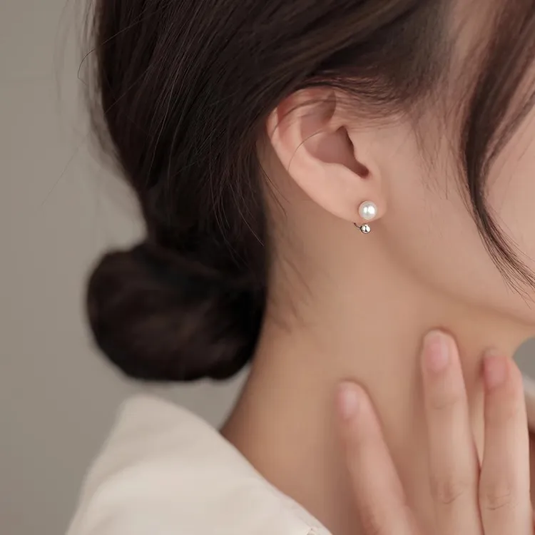 925银耳饰 C型耳钩耳环女款耳钉2025新款爆款百搭小众免摘耳饰