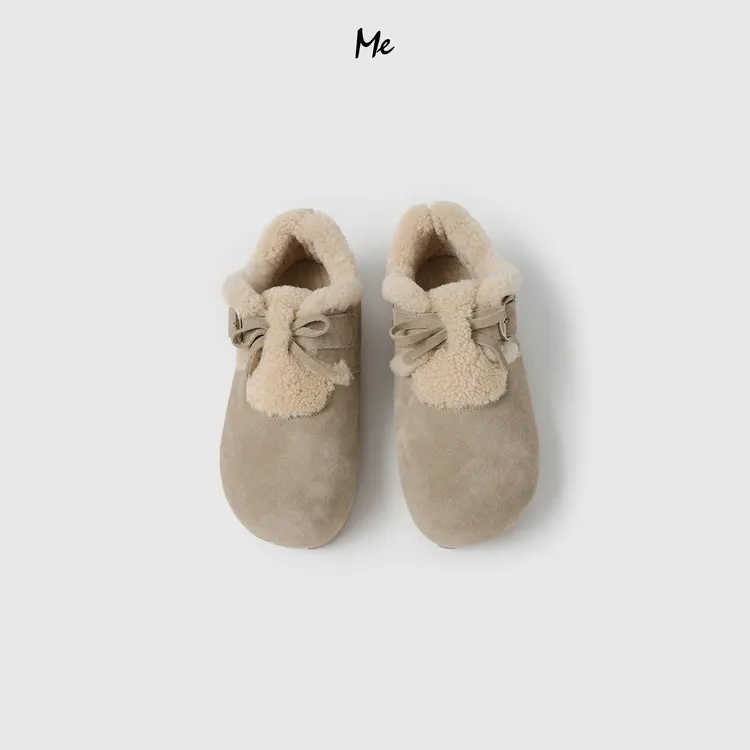 ME【磨砂真皮甜心勃肯鞋（加绒）】重磅牛反绒百搭保暖鞋子MESA4861