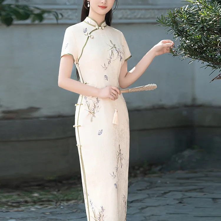 新中式旗袍2025新款夏装复古礼服老上海日常可穿素雅国风改良裙子