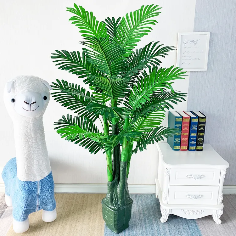 仿真植物盆景散尾葵假花落地盆栽假树室内装饰大型塑料花造景植物