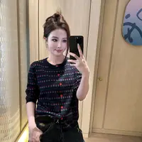 洋气STUDIO/2025秋季新款【郁金香】圆领提花毛针织衫长袖