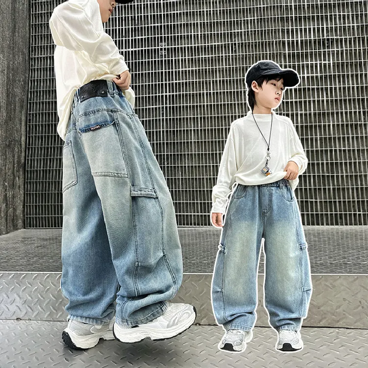 裤子潮流春秋冬纯色男童中大童