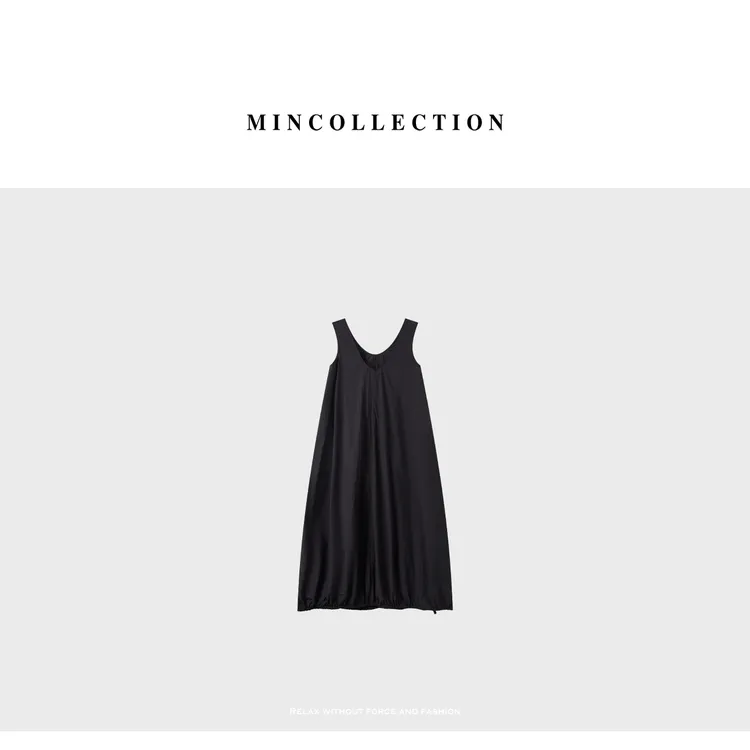 DE Mincollection速干背心裙/轻盈薄款U领防晒抽绳连衣裙55104