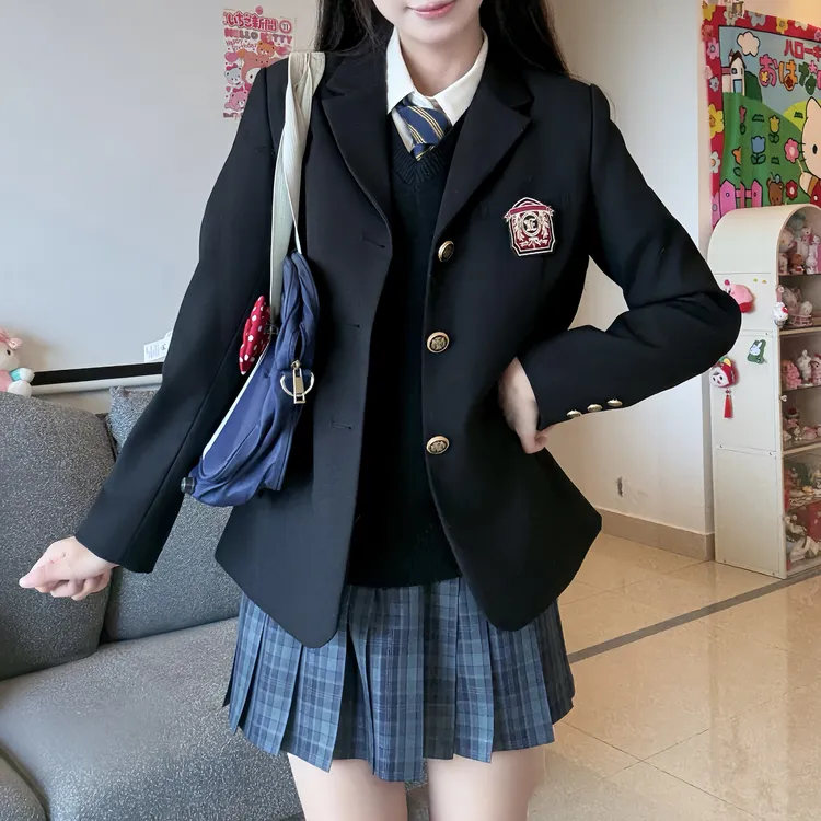 西瓜狼原创 西装jk制服外套女学生校供感三粒扣多色西服百搭外套