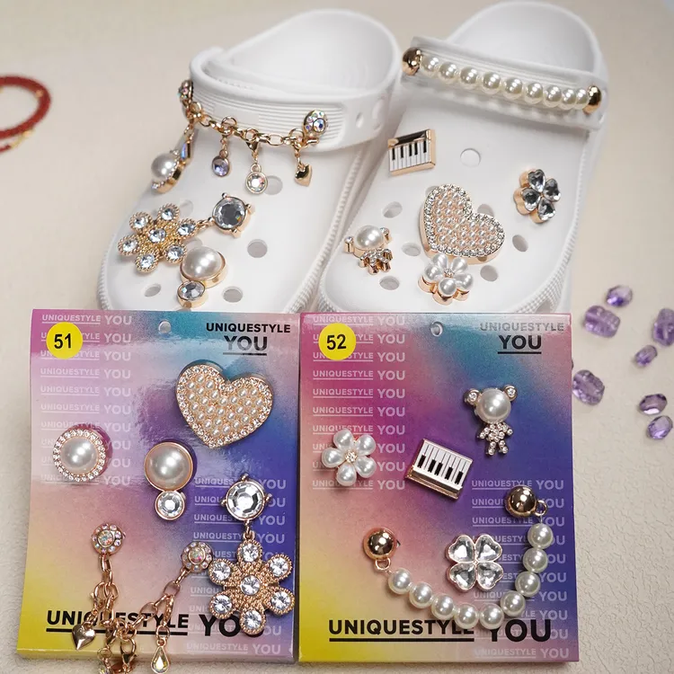 洞洞鞋金属鞋花Diy珍珠系列优雅百搭鞋扣~洞门必备智必星配饰配件