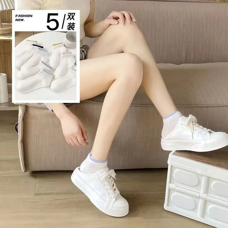 女士袜子短袜夏季薄款ins潮百搭低帮浅口可爱日系防臭船袜女士