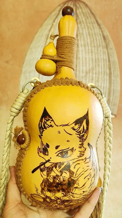 天然烙画包葫芦手作随行包大容量可装手机礼品可作家居装饰摆件