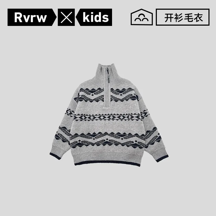 【芝麻布丁】半拉链毛衣童装男童2025冬痞帅套儿童冬装 DY-YM101