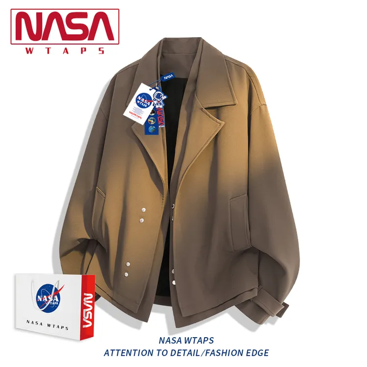 NASA WTAPS夹克男士春秋冬季假两件高级感潮牌休闲款西装男装外套