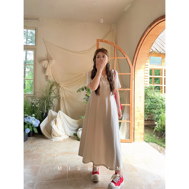 应小姐【蝴蝶假日】微胖大码夏季显瘦法式复古收腰设计感小众连衣裙