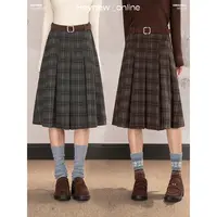 【HEYNEW黑妞】格纹女秋冬厚款实穿百搭新款韩系半身裙JJL250934HN