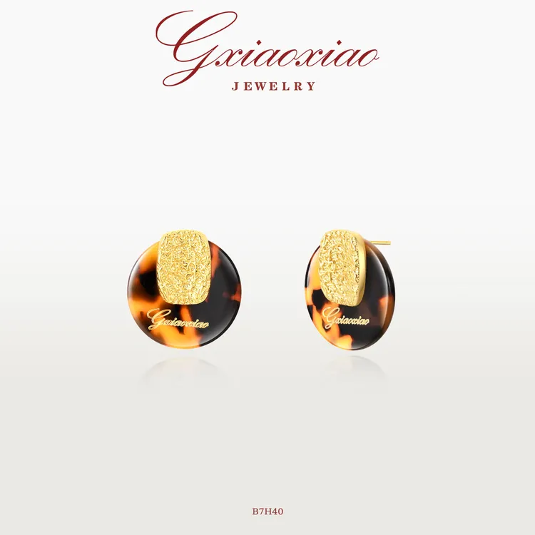 G XIAOXIAO耳饰 高级气质复古圆形百搭耳环 B7H40