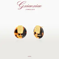 G XIAOXIAO耳饰 高级气质复古圆形百搭耳环 B7H40