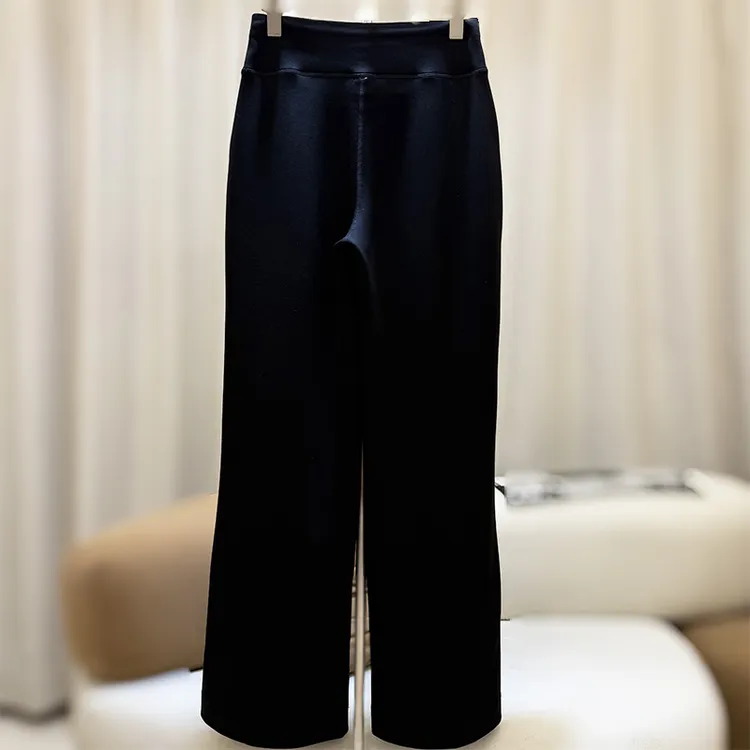 zaw大码女装直筒休闲裤春秋季胖mm裤子显瘦款松紧腰瑜伽裤/25369