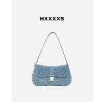 HXXXXS小众腋下包油蜡纹蜜桃包单肩手提小包休闲风通勤包包时尚