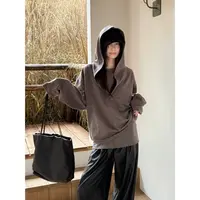 爱唯依（F）-杂色感！舒适百搭连帽杂色卫衣（BU32196#）BU
