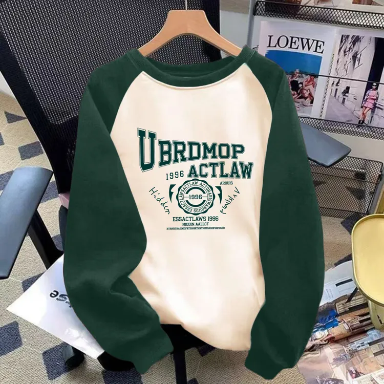 拼接卫衣新款美式男时尚男女秋冬季设计感宽松慵懒风潮牌上衣