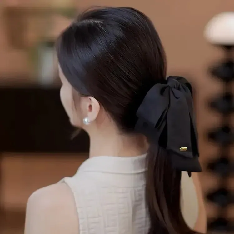 ZJ179新款蝴蝶结风韩范缎面高颅顶发饰头饰抓夹商品图