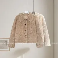 狐韵天成 秋冬高级感保暖皮毛一体仿花狐貂环保皮草外套YL-263573