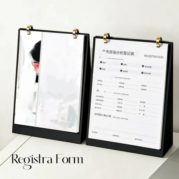 纹绣客户登记本高档客户档案本加厚纸张活页可添加纹绣店专用