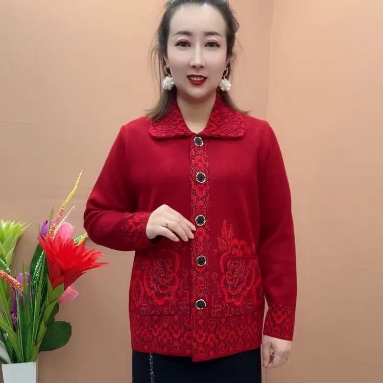 220款气质时尚洋气妈妈装针织开衫