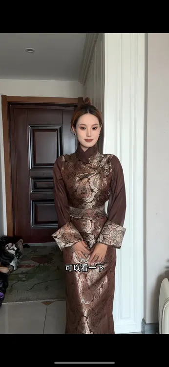 时尚百搭民族风藏族传统女装博拉长裙彰显独特气质