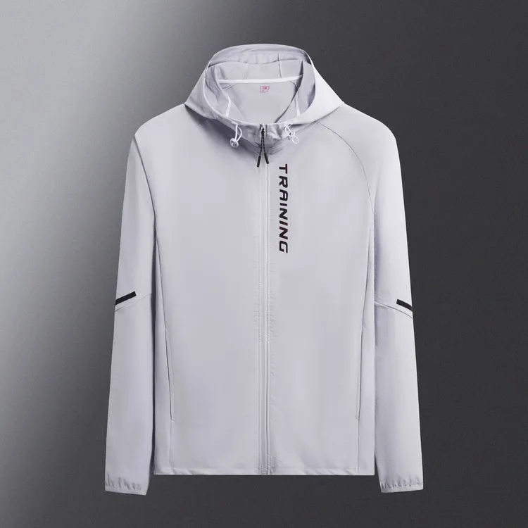 运动风衣女跑步健身训练连帽外套秋冬防风加绒保暖骑行男士户外