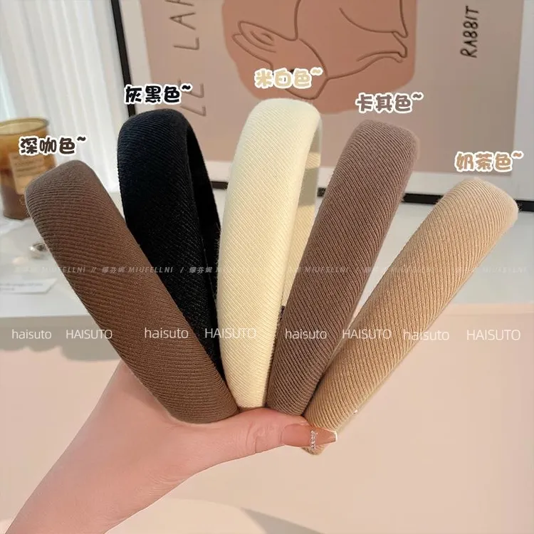 咖色高颅顶海绵发箍女2025新款百搭压发发卡气质洗脸发箍头饰发捆