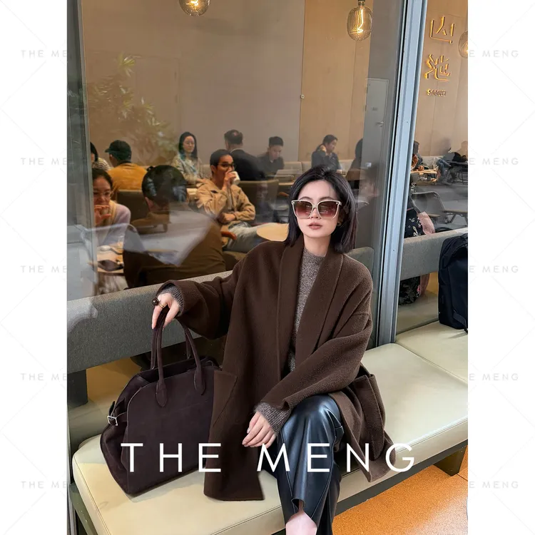 THE MENG【沦陷】100阿拉善王府骆驼绒极简老钱毛呢大衣#WZ2588