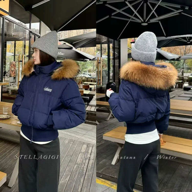 SG / 郭幂幂 AW 韩系白鸭绒可拆卸貉子毛领收腰羽绒服WT-20253149