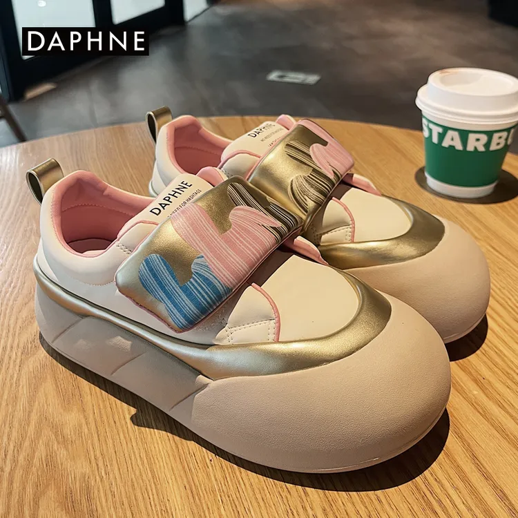 达芙妮踩屎感孕妇运动鞋女春季外穿魔术贴脚休闲鞋鞋子女款秋冬-x