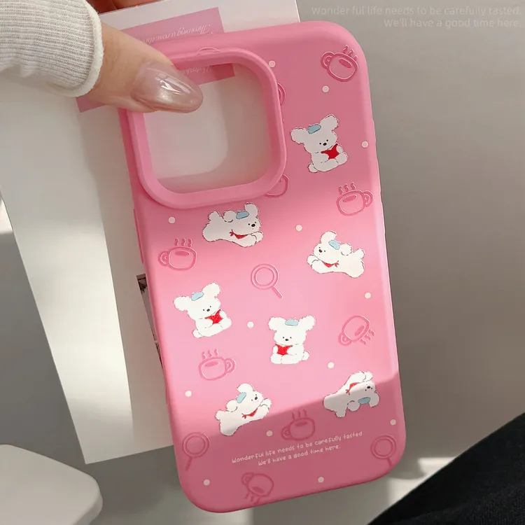 看书小狗适用苹果16手机壳iphone15promax硅胶13少女卡通11软套12