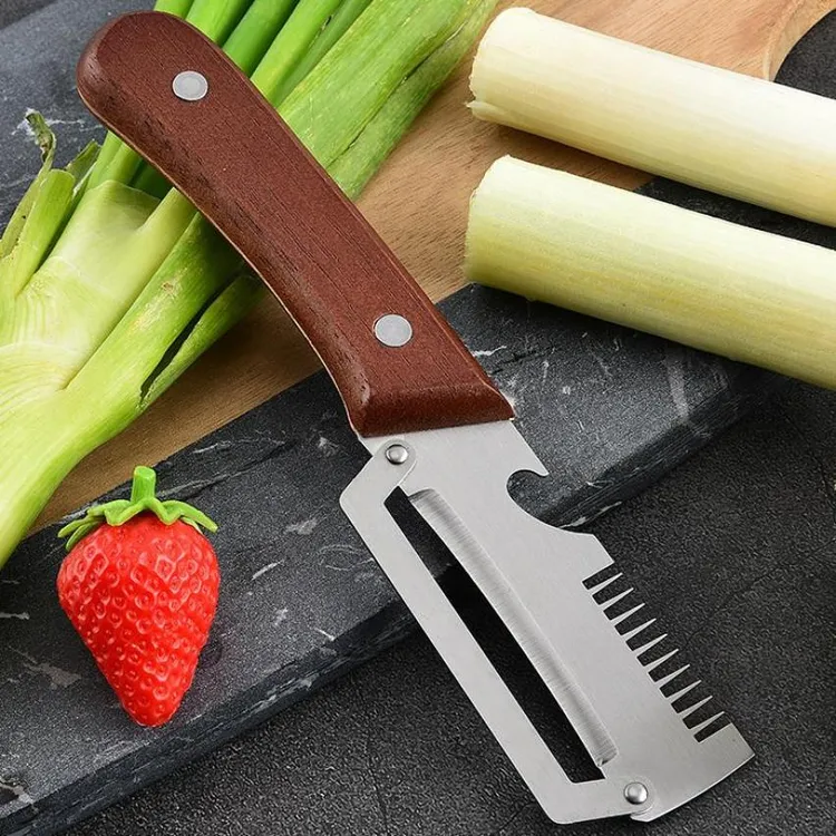 二合一锯齿削皮刀葱丝刀不诱钢刮大葱神器厨房水果打皮瓜刨AL182商品图