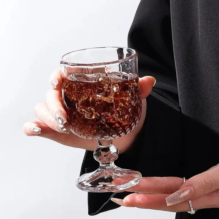 【6只装大号】ins风加厚透明白酒被红酒杯高脚杯洋酒杯鸡尾酒玻璃杯商品图