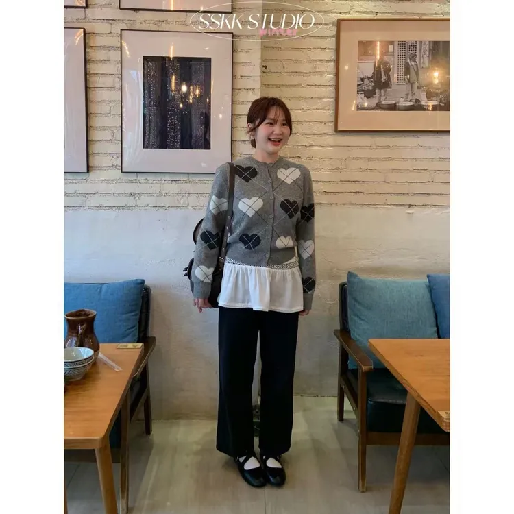 KMZY/KMZY山_山【冬日裤王】微胖韩系复古黑色阔腿显瘦牛仔裤长裤女